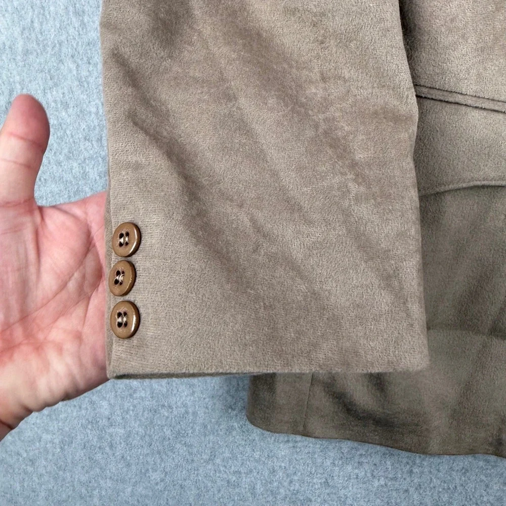 Circle S Blazer Mens 44R Tan Faux Suede Yoke Sport Coat Western Cowboy Ranch USA